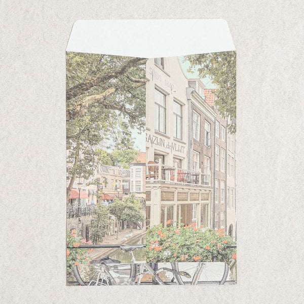 DAISO Stationery Landscape Vintage Gift bag 5 Pack -상세설명, 가격, 무게, 재고