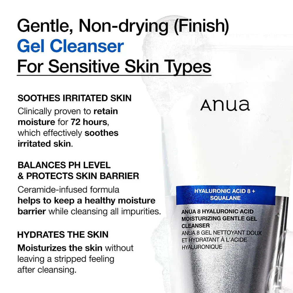 Anua Anua 8 Hyaluronic Acid Moisturizing Gentle Gel Cleanser 150ml