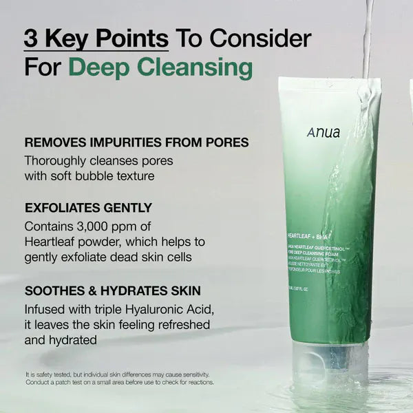Anua Anua Heartleaf Quercetinol Pore Deep Cleansing Foam 150ml