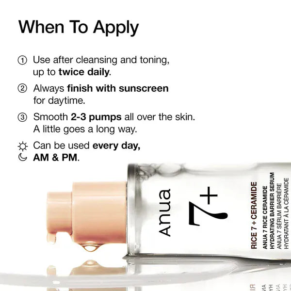 Anua Rice Ceramide 7 Hydrating Barrier Serum 50ml