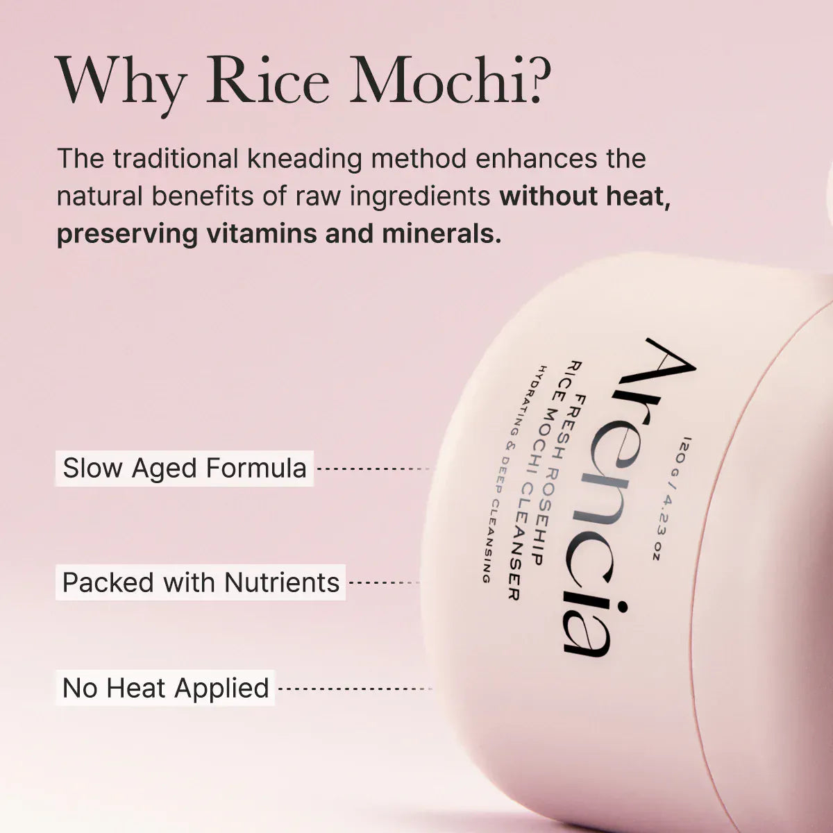 Arencia [Arencia] Fresh Rosehip Rice Mochi Cleanser 120g