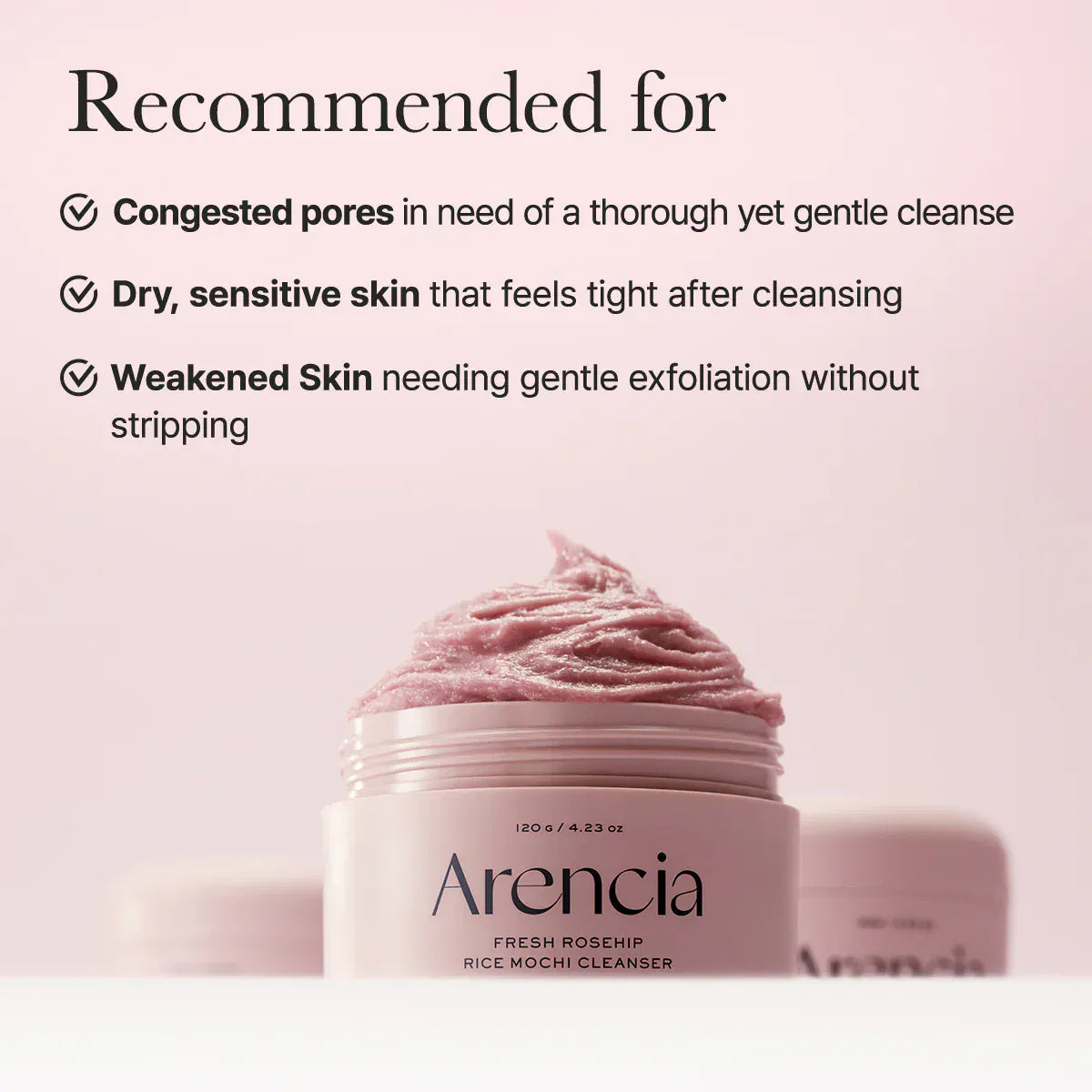 Arencia [Arencia] Fresh Rosehip Rice Mochi Cleanser 120g