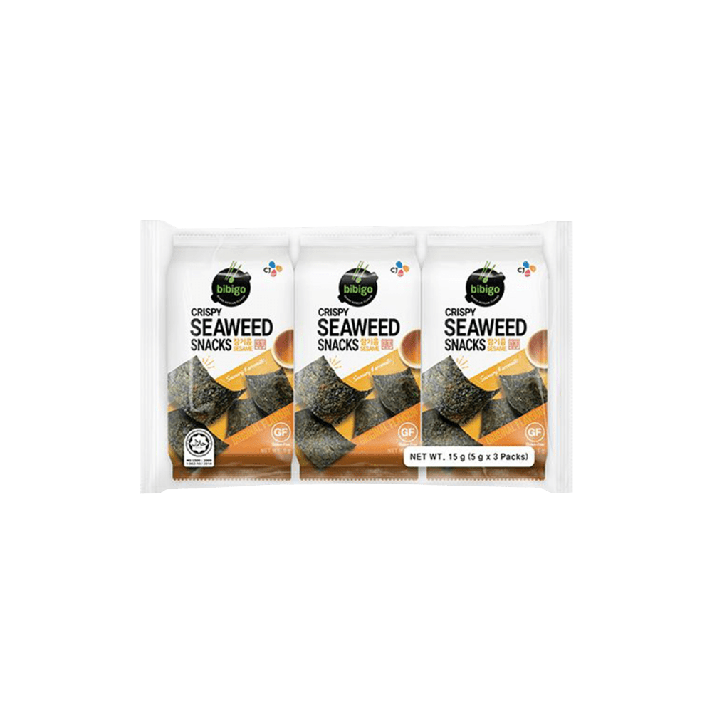 BIBIGO Snack BIBIGO Crispy Seaweed Snack Sesame 5g X 3 Packs