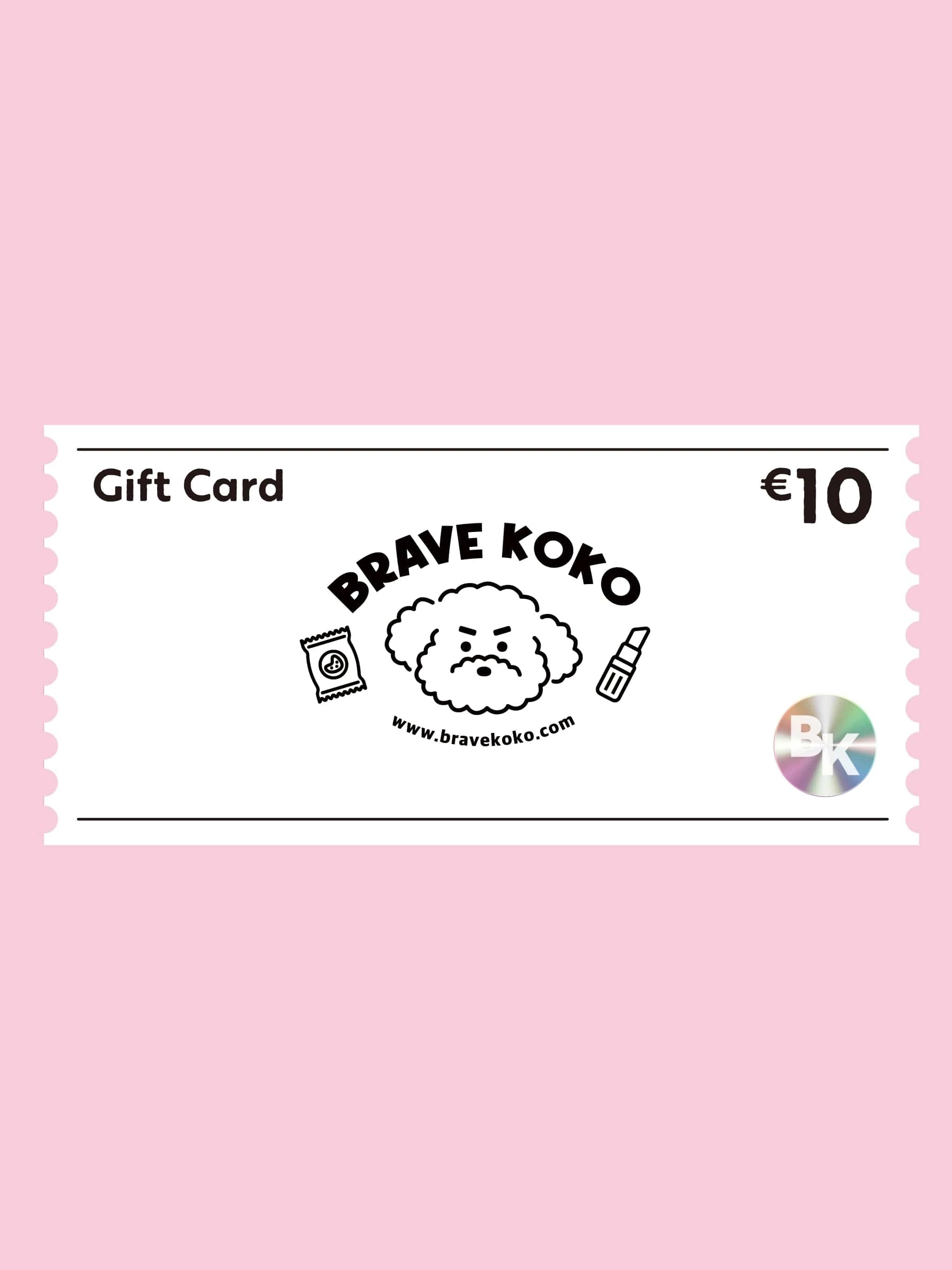 Brave Koko €10.00 Brave Koko Gift Card
