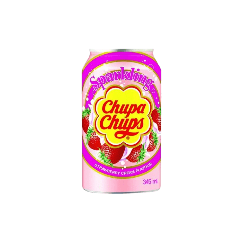 Chupa Chups Beverage Chupa Chups Drink Sparkling Strawberry & Cream 345ml