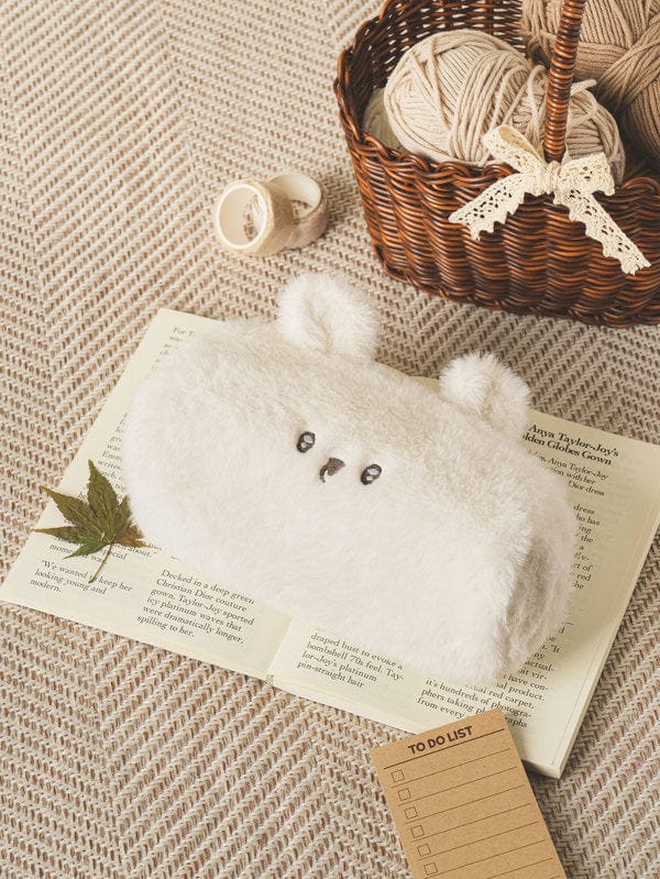 DAISO Accessories Fluffy Bunny Ears Pouch