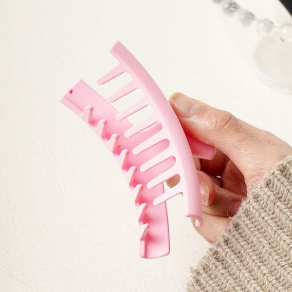 DAISO Accessories Matte Hair Claw Clip Set- Pink & Black