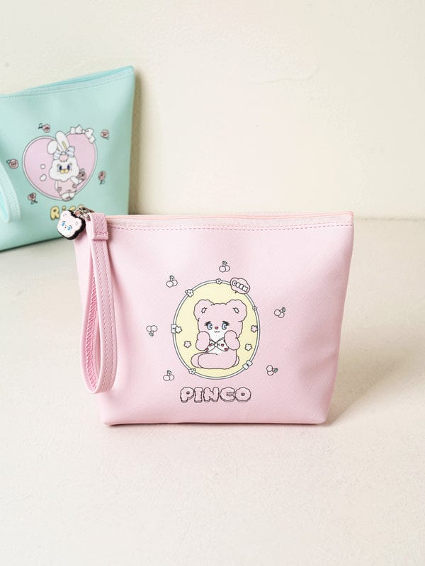 DAISO Accessories MomoRay Strap Pouch – Pink & Mint