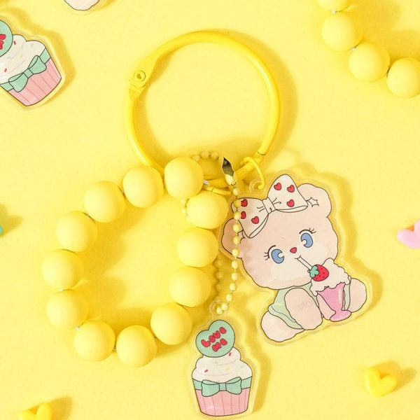 DAISO Accessories Momorei Pink Keyring Strap