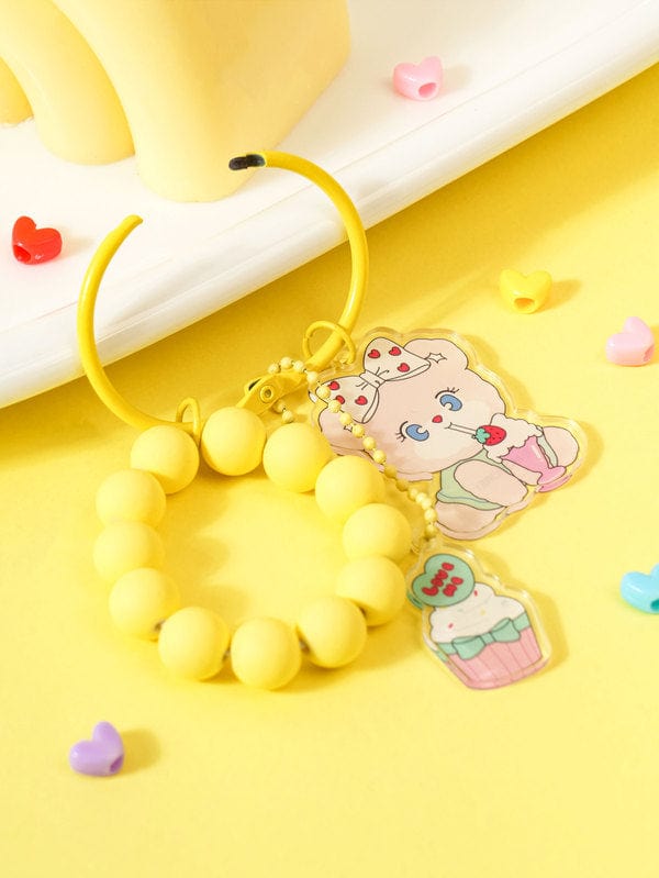 DAISO Accessories Momorei Pink Keyring Strap