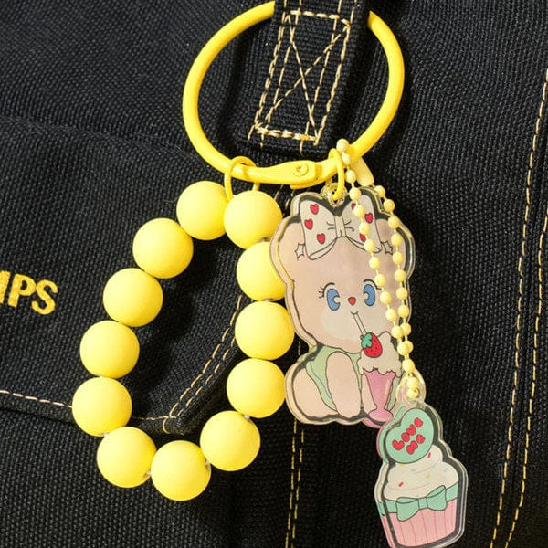 DAISO Accessories Momorei Pink Keyring Strap