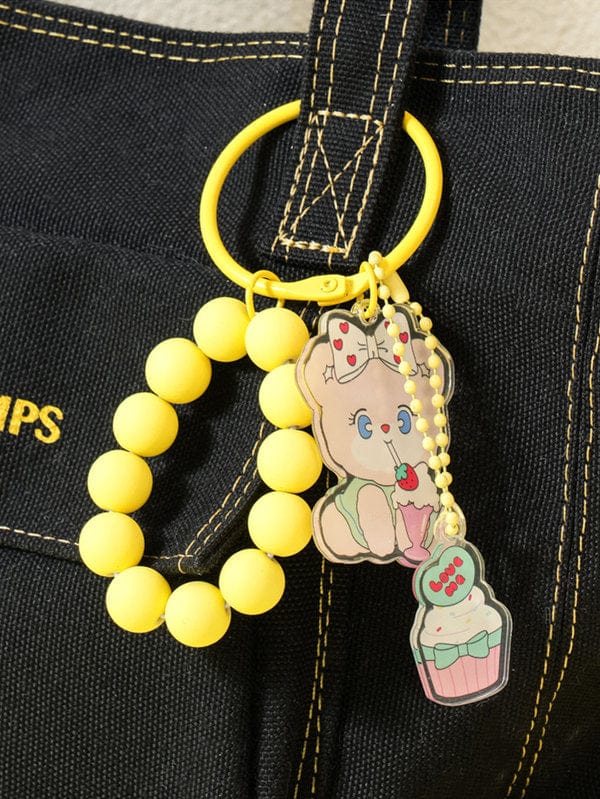 DAISO Accessories Momorei Pink Keyring Strap