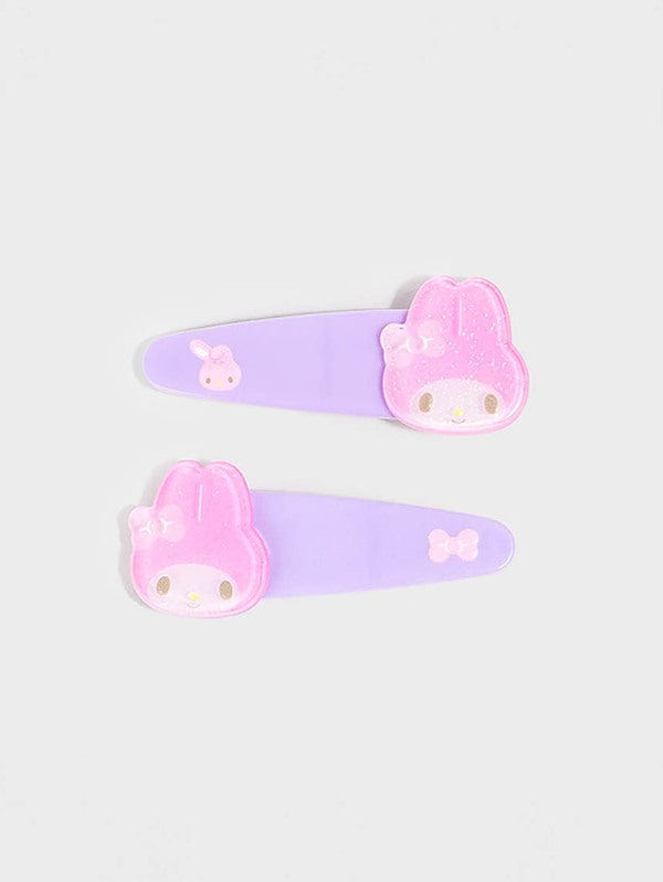 DAISO Accessories My Melody Embossed Snap Hair Clips (Set of 2)
