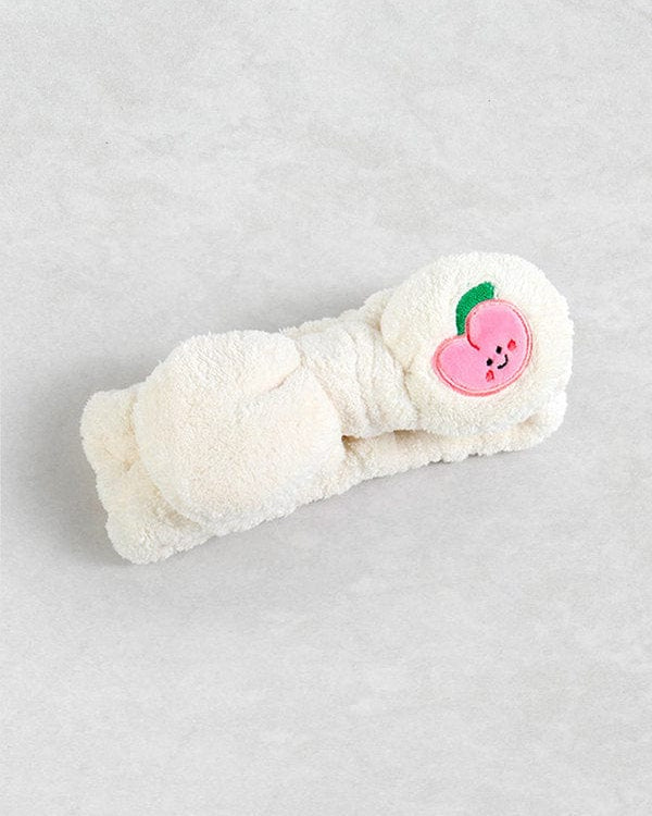 DAISO Accessories Peach Embroidered ribbon hairband