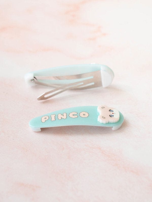 DAISO Accessories Pinco Momorei Pinco & Rico Embossed Snap Hair Clip (2pcs)