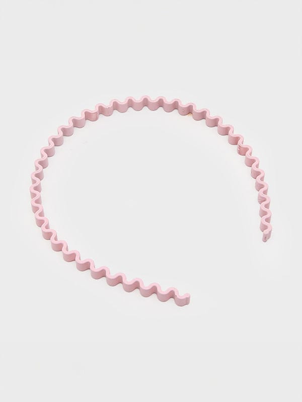 DAISO Accessories Pink Matte Wavy Hairband