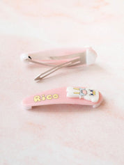 DAISO Accessories Rico Momorei Pinco & Rico Embossed Snap Hair Clip (2pcs)