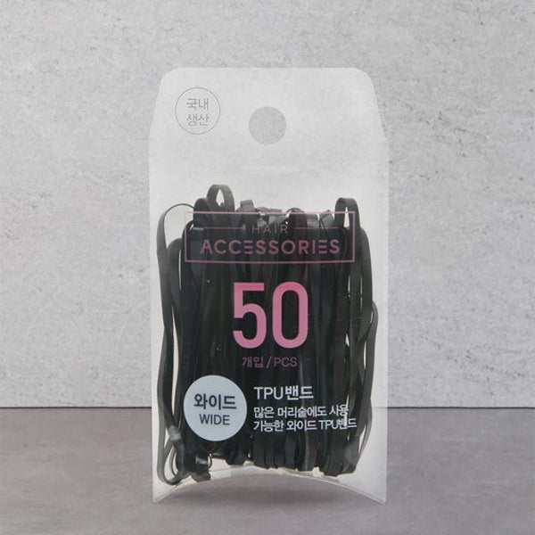 DAISO Accessories Wide TPU Hair Bands (50 Pieces)