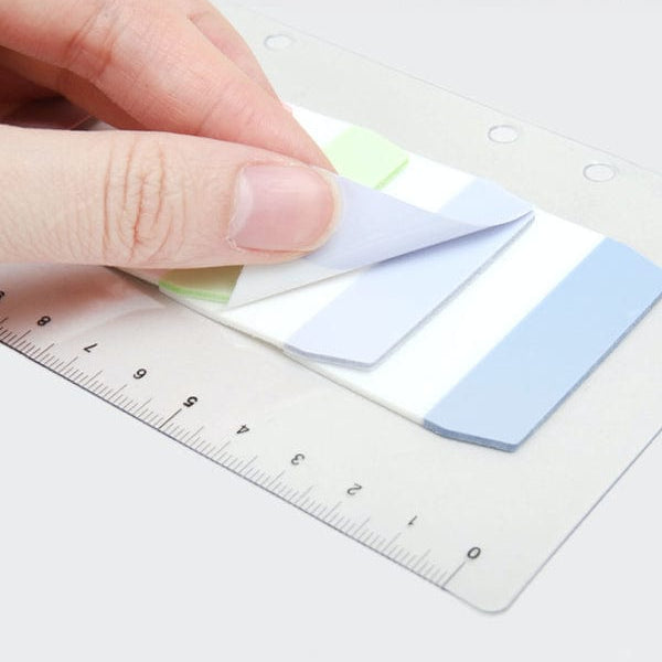 DAISO Stationery 6-Hole Binder Sticky Index Tabs (20 Sheets x 5 Colors)
