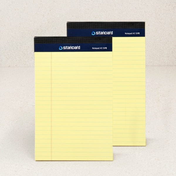 DAISO Stationery A5 Legal Pad - Yellow (2-Pack)