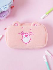 DAISO Stationery Care Bear Embroidered Pencil Case