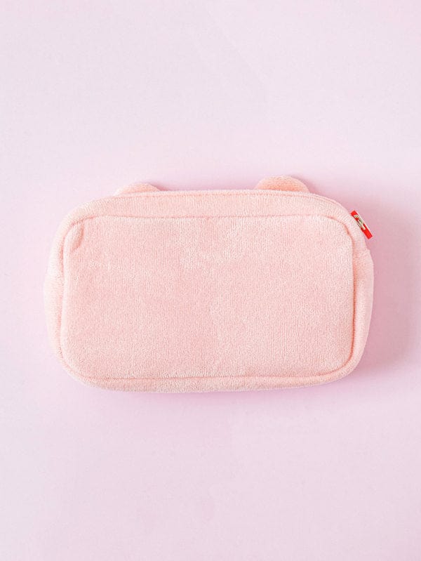 DAISO Stationery Care Bear Embroidered Pencil Case