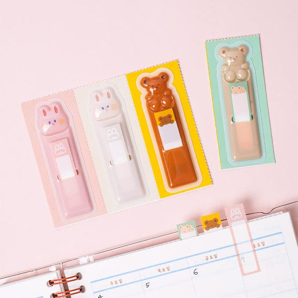 DAISO Stationery Character Pop-Up Index Tabs (4 Designs X 30 Sheets)