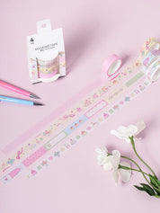 DAISO Stationery Dessert-Themed Washi Tape Set (4 Rolls)