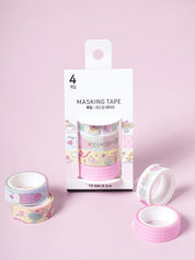 DAISO Stationery Dessert-Themed Washi Tape Set (4 Rolls)