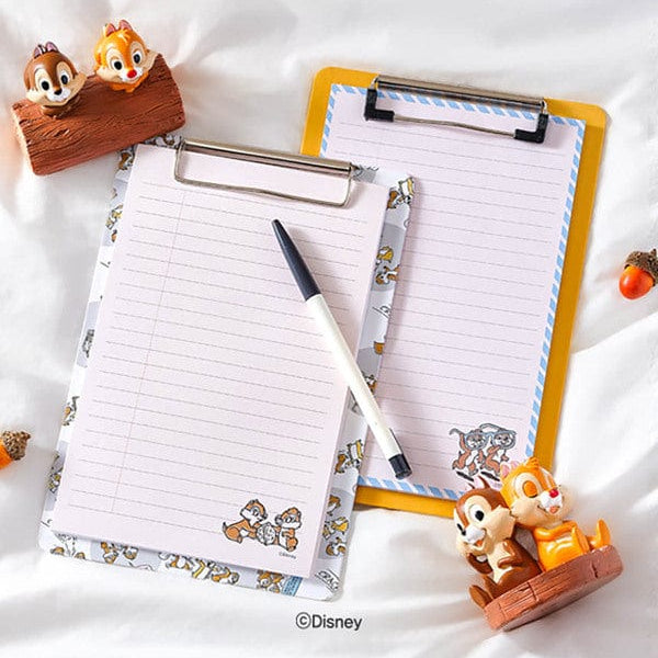 DAISO Stationery Disney Chip and Dale Clipboard Memo 40 Sheets