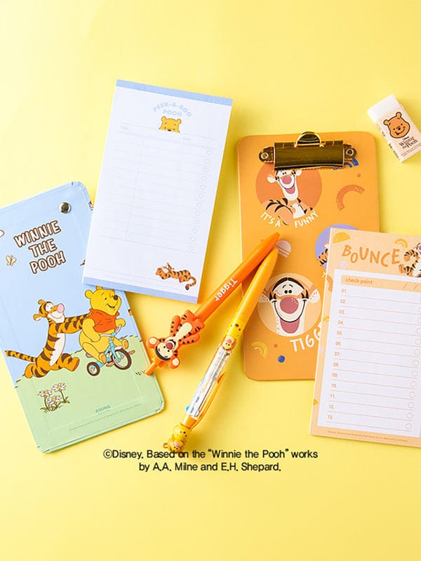 DAISO Stationery Disney Winnie the Pooh Memo Clip Pad(30sheets)- 상세, 가격, 무게, 재고