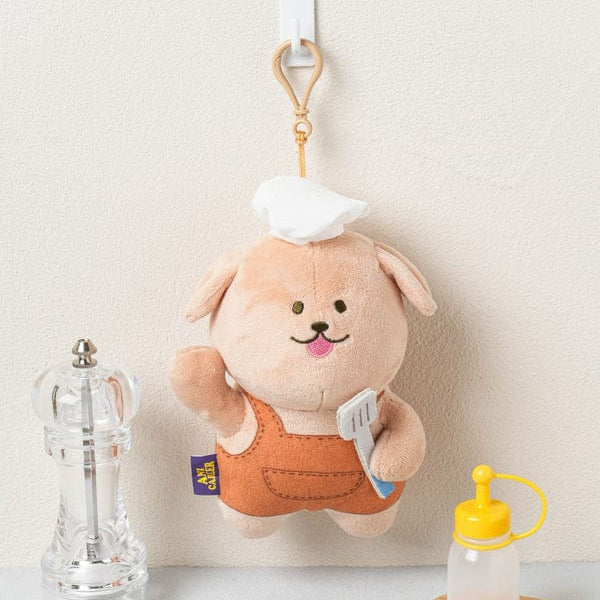 DAISO Stationery Dog Chef Keychain Accessory