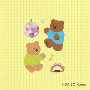 DAISO Stationery Friendship Bear Sticker Set (4 Sheets)