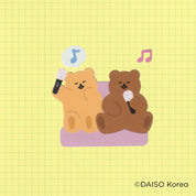DAISO Stationery Friendship Bear Sticker Set (4 Sheets)