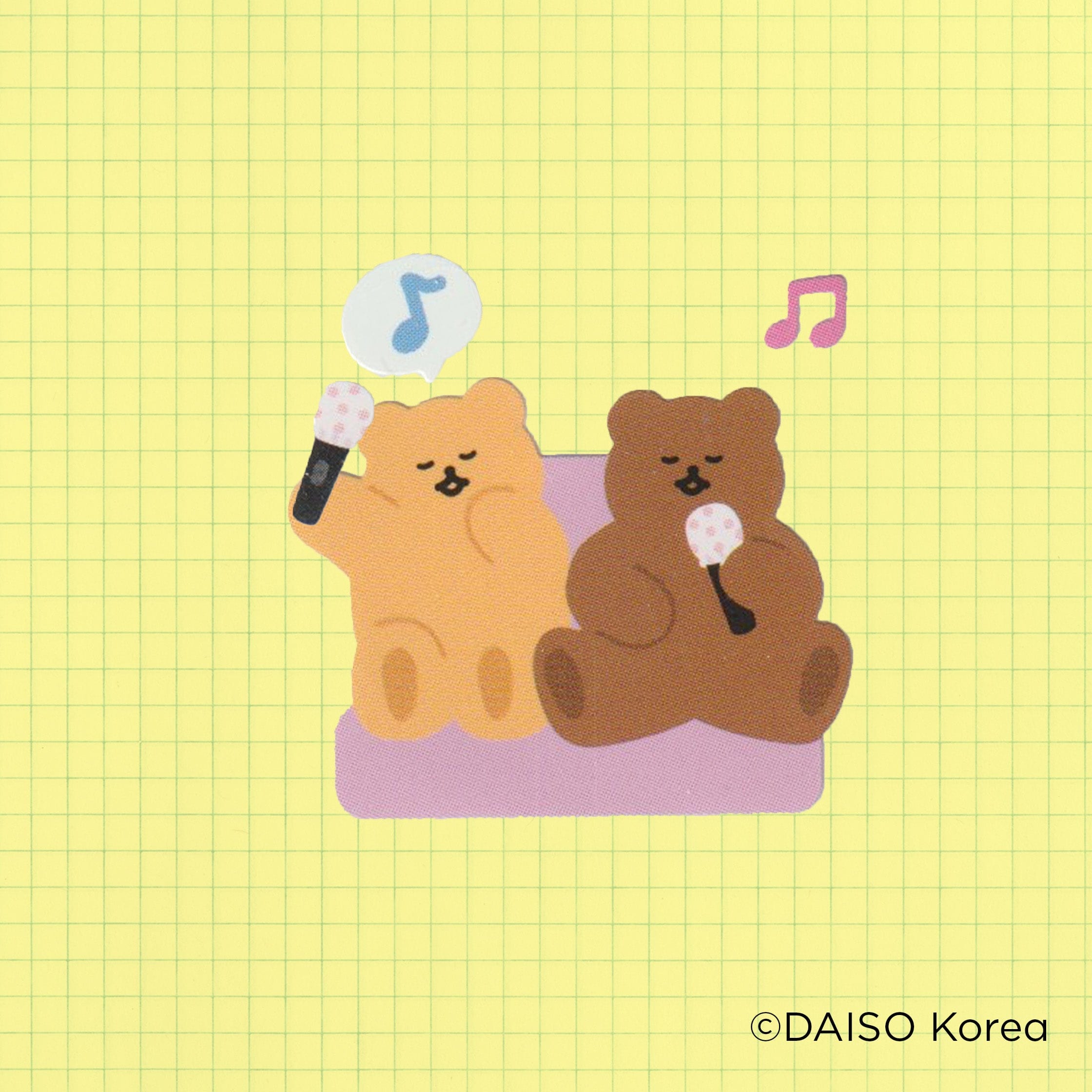 DAISO Stationery Friendship Bear Sticker Set (4 Sheets)