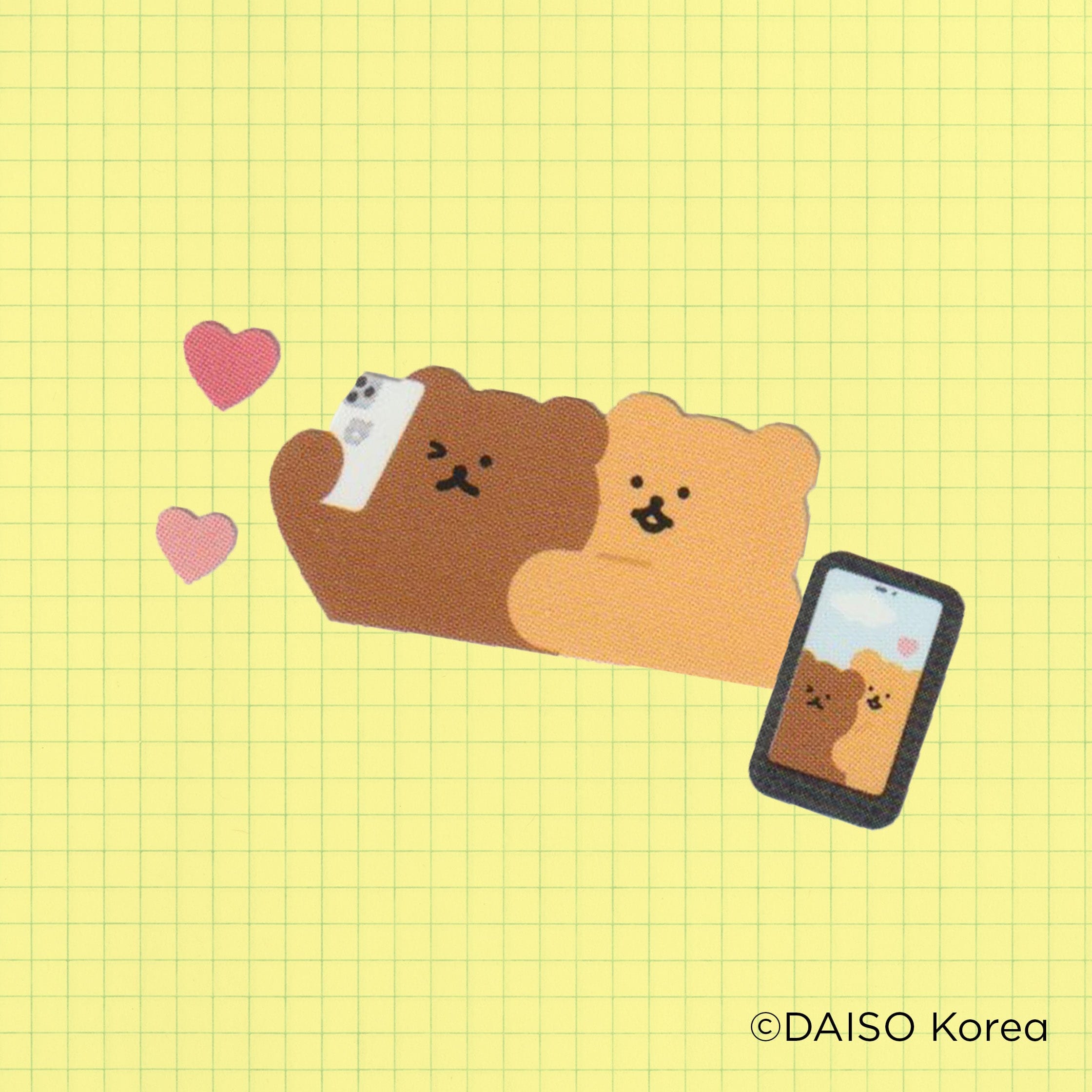 DAISO Stationery Friendship Bear Sticker Set (4 Sheets)