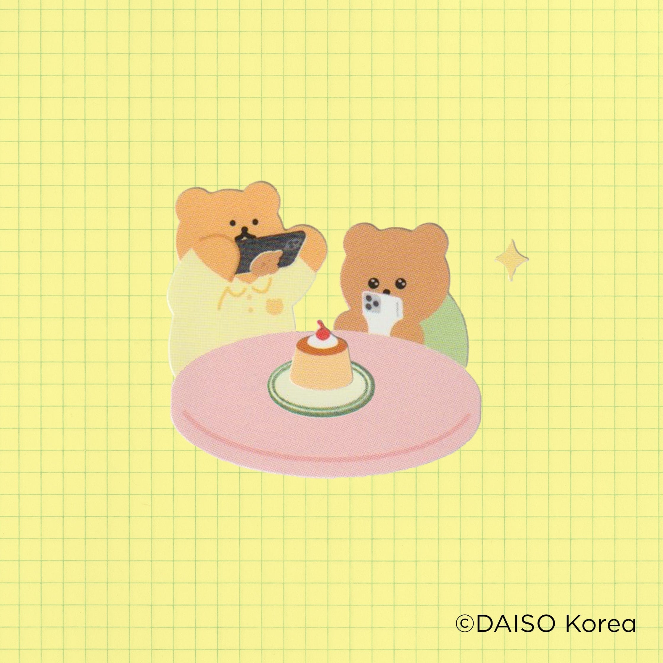 DAISO Stationery Friendship Bear Sticker Set (4 Sheets)