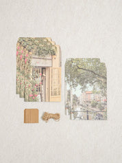 DAISO Stationery Landscape Vintage Gift bag 5 Pack -상세설명, 가격, 무게, 재고