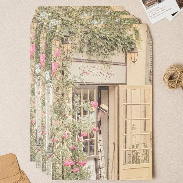DAISO Stationery Landscape Vintage Gift bag 5 Pack -상세설명, 가격, 무게, 재고
