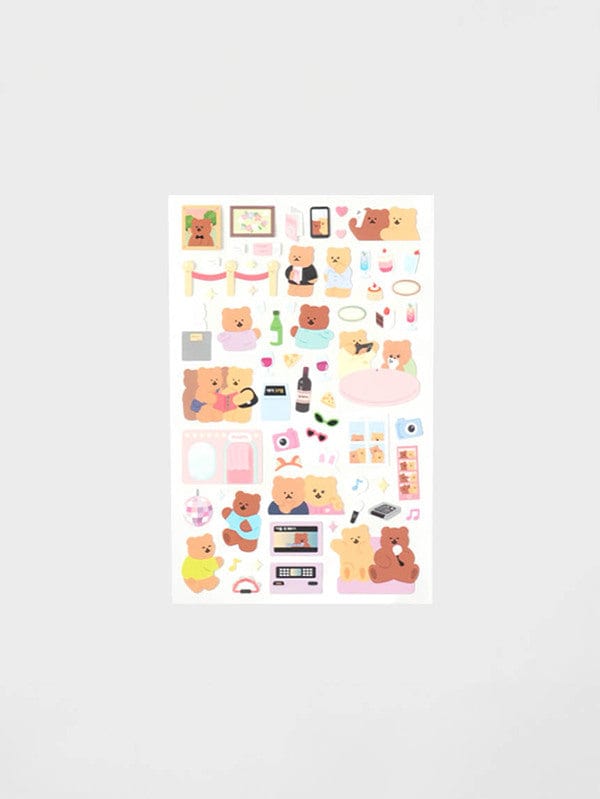 DAISO Stationery Outdoor Bear Sticker Set (4 Sheets)