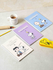 DAISO Stationery Peanuts 1/2 PP Notebook (80 Sheets)