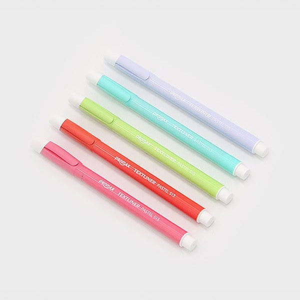 DAISO Stationery PENMAX Pastel Highlighters - A Set of 5(Pink,