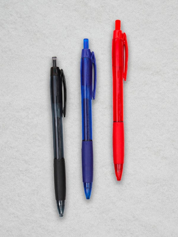 DAISO Stationery Retractable Gel Pens(Black, Blue & Red)-0.38mm Tip