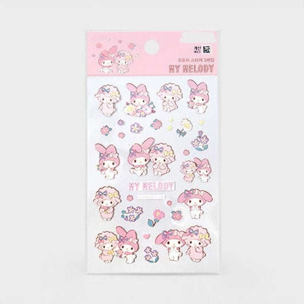 DAISO Stationery Sanrio My Melody Stickers (3 Sheets)