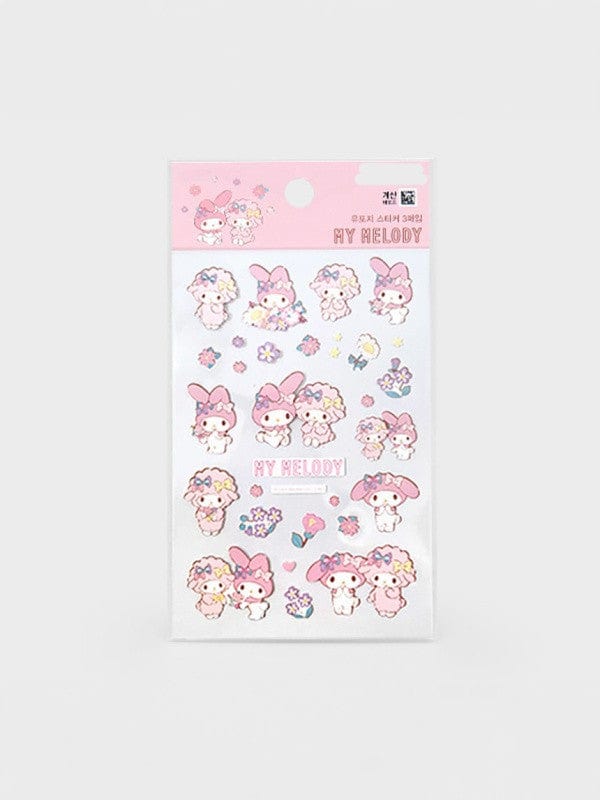 DAISO Stationery Sanrio My Melody Stickers (3 Sheets)