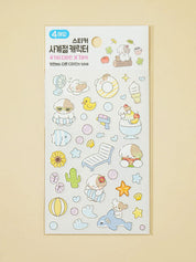 DAISO Stationery Seasonal Character Sticker Set (4 Sheets)