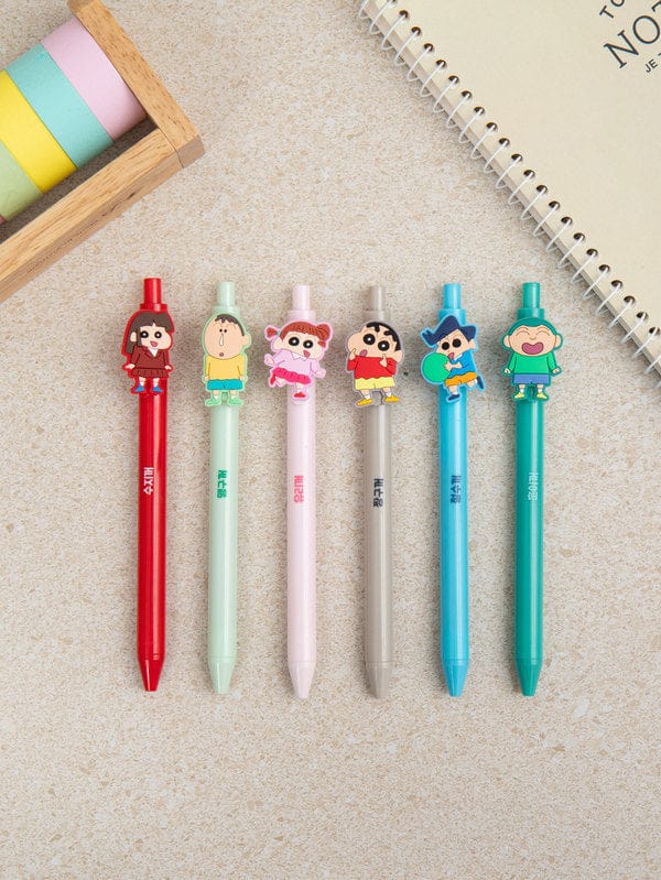 DAISO Stationery Shin-chan Retractable Color Gel Pen Set