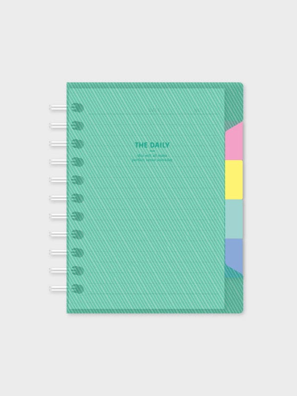 DAISO Stationery Transparent Cover Index Notebook A6 (80 Sheets)