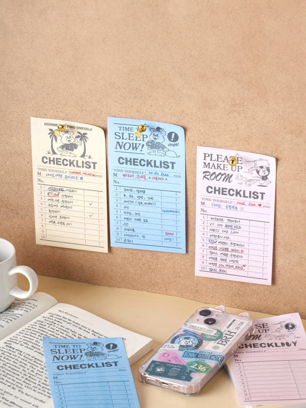 DAISO Stationery Travel Checklist Memo Pad (75 Sheets)