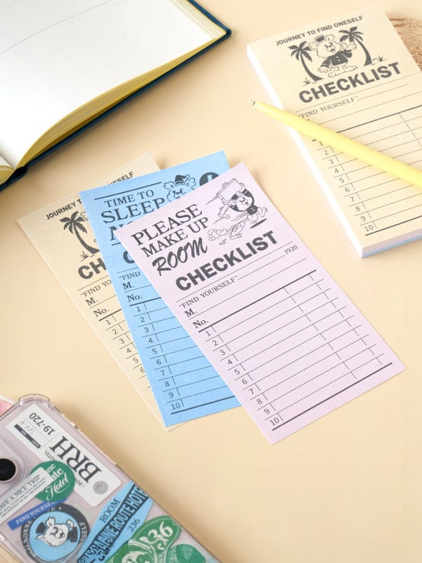 DAISO Stationery Travel Checklist Memo Pad (75 Sheets)